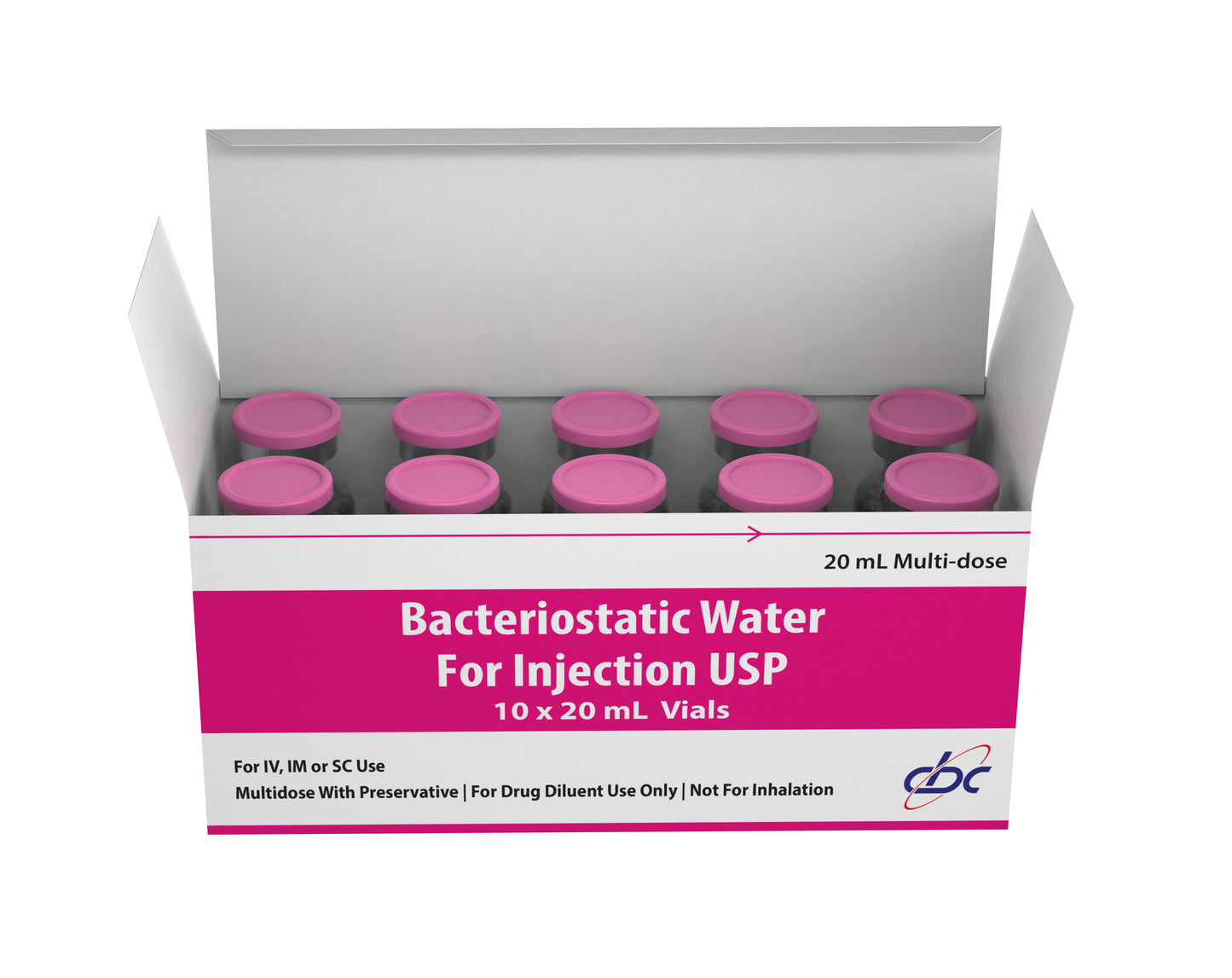 Bacteriostatic Water 20ml (10-Pack)