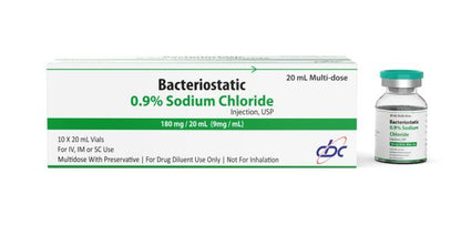 Bacteriostatic Sodium Chloride 20ml x 10 QTY Pack