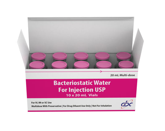 Bacteriostatic Water for Injection 20ml (10-Pack)