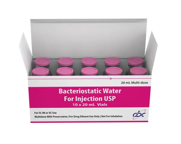 Bacteriostatic Water 20ml (10-Pack)