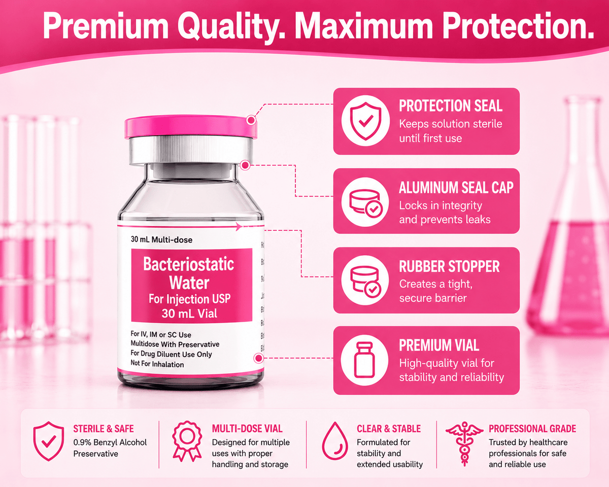 Bacteriostatic Water 30ml x 1 QTY (Bac Water) - Bacteriostatic Water USA