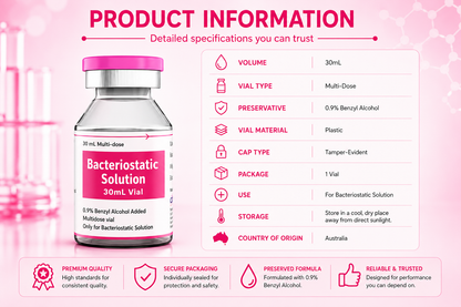 Bacteriostatic Water 30ml x 1 QTY (Bac Water)