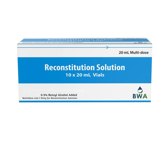 Reconstitution Solution 20ml x 10 QTY Pack - Bacteriostatic Water USA