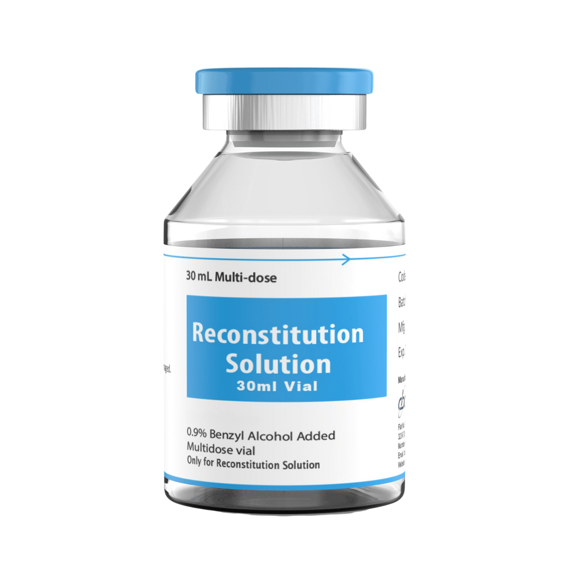 Reconstitution Solution 30ml x 1 QTY Vial - Bacteriostatic Water USA